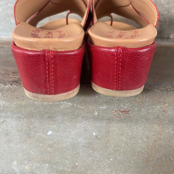Kork-Ease Baja Sport Red Platform Slide Sandals - Picture 7 of 8